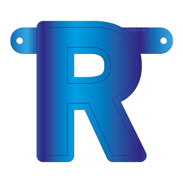 Litera R albastra pentru banner