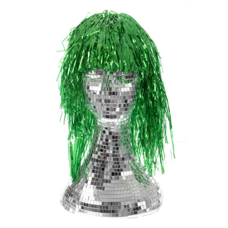 Peruca folie metalizata verde