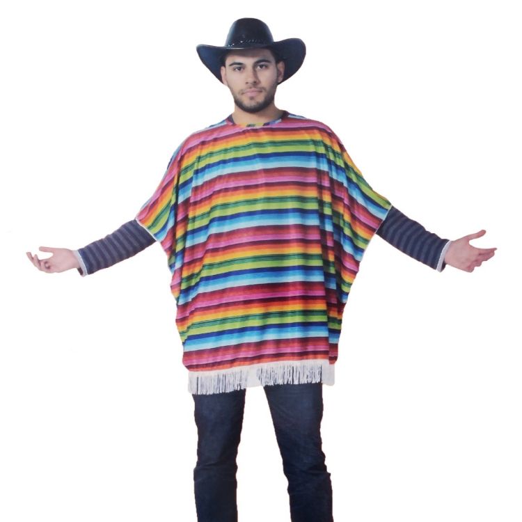 Poncho mexican multicolor