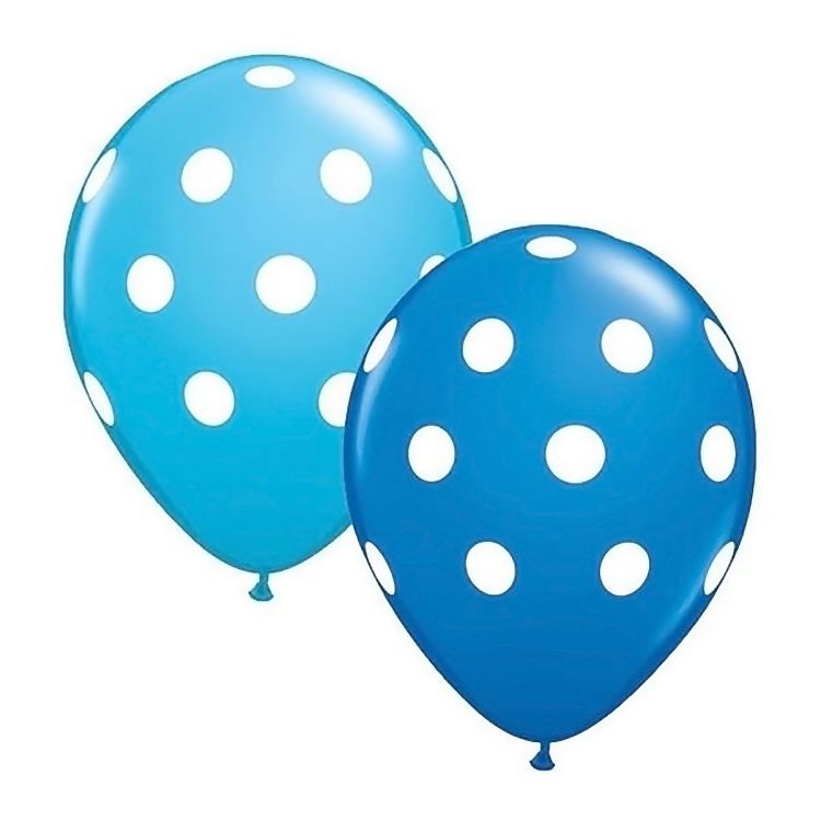5 Baloane albastre cu buline - 27 cm
