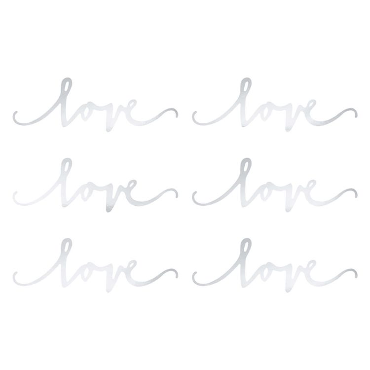 Decoratiune Love argintie