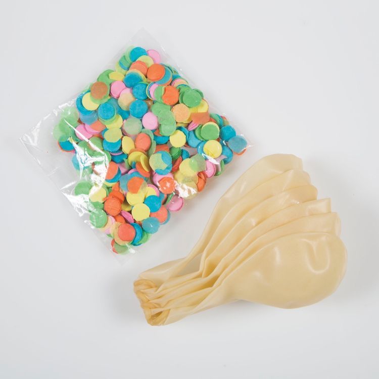 6 Baloane cu confetti multicolore - 30.5 cm