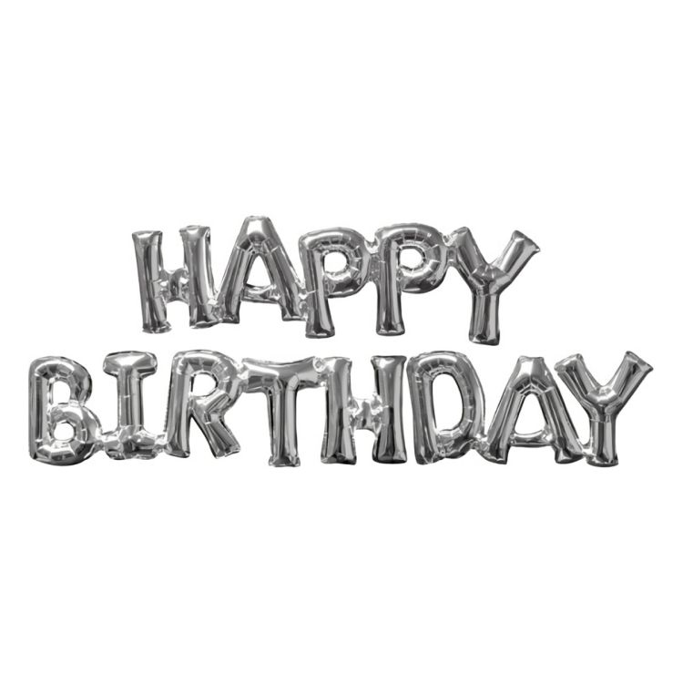 Balon argintiu Happy B-day