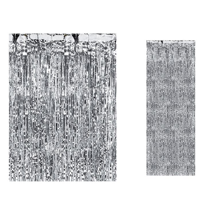 Perdea argintie - 90 x 250 cm