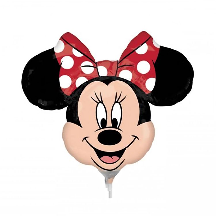 Balon folie Minnie Mouse cu fundita 23 cm