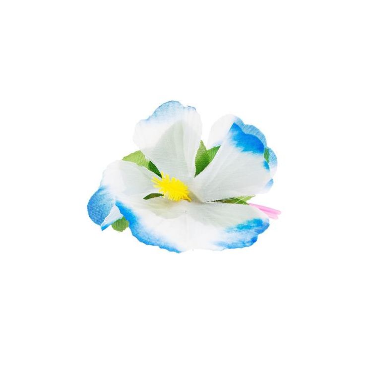 Clama de par hawai cu floare albastra