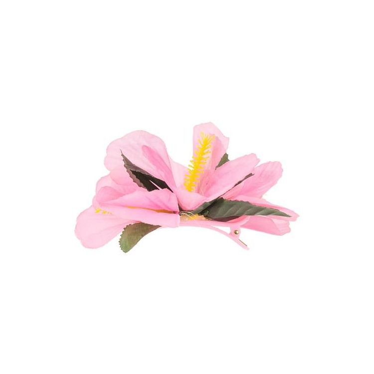 Clama de par hawai cu floare roz