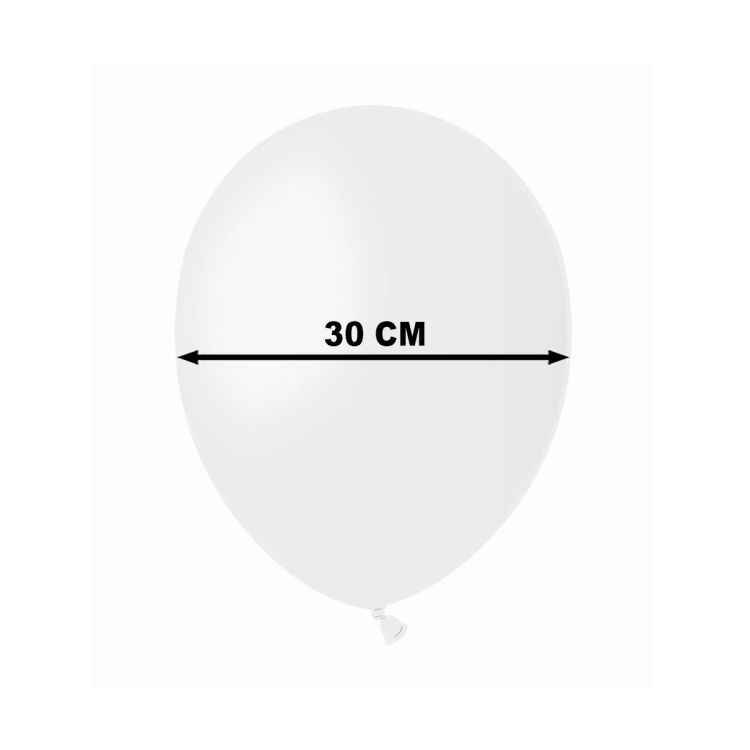 10 baloane albe cu gargarita 30 cm