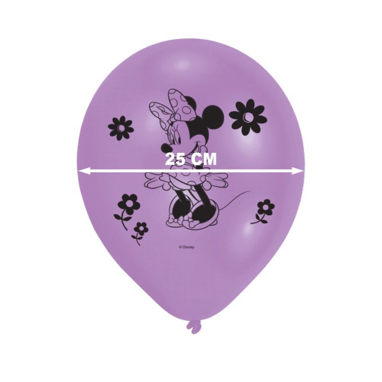 10 baloane latex Minnie Mouse 25 cm