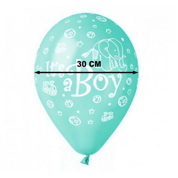 10 Baloane latex verde deschis It s a Boy - 30 cm