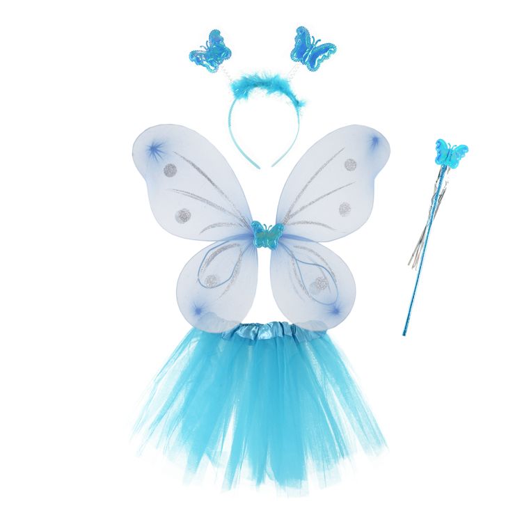 Accesorii fluture bleu cu fustita