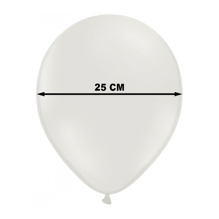 Baloane latex albe 25 cm - 100 buc.