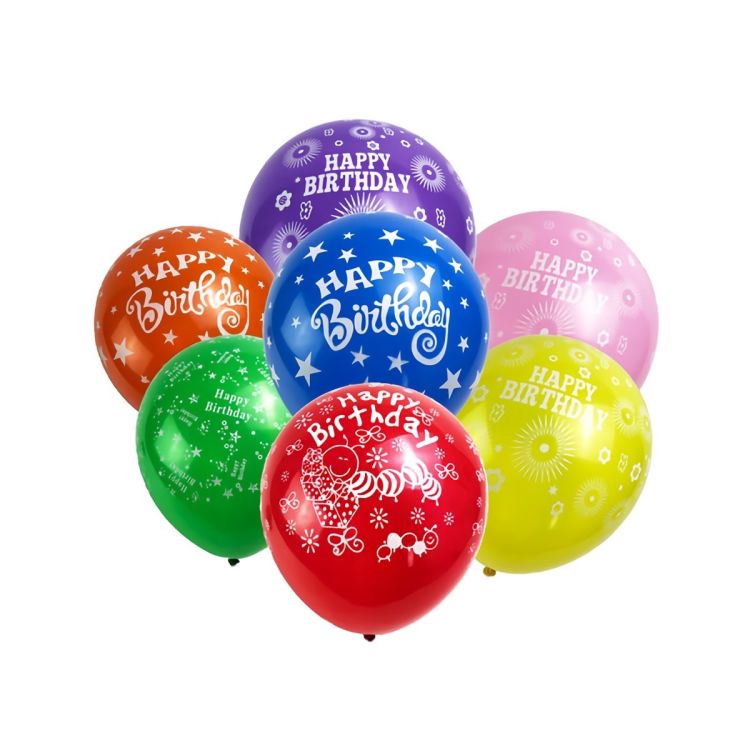 Baloane multicolore Happy Birthday