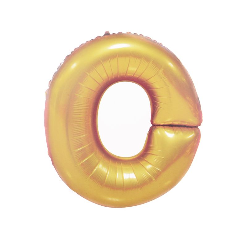 Balon folie auriu litera O - 86 cm