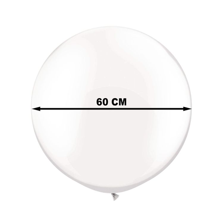 Balon mini jumbo alb diametrul 60 cm pentru petreceri, nunti, botezuri