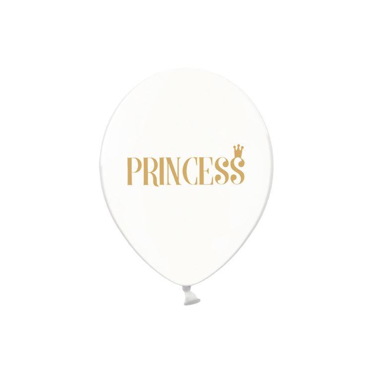 10 baloane transparente Princess 30 cm