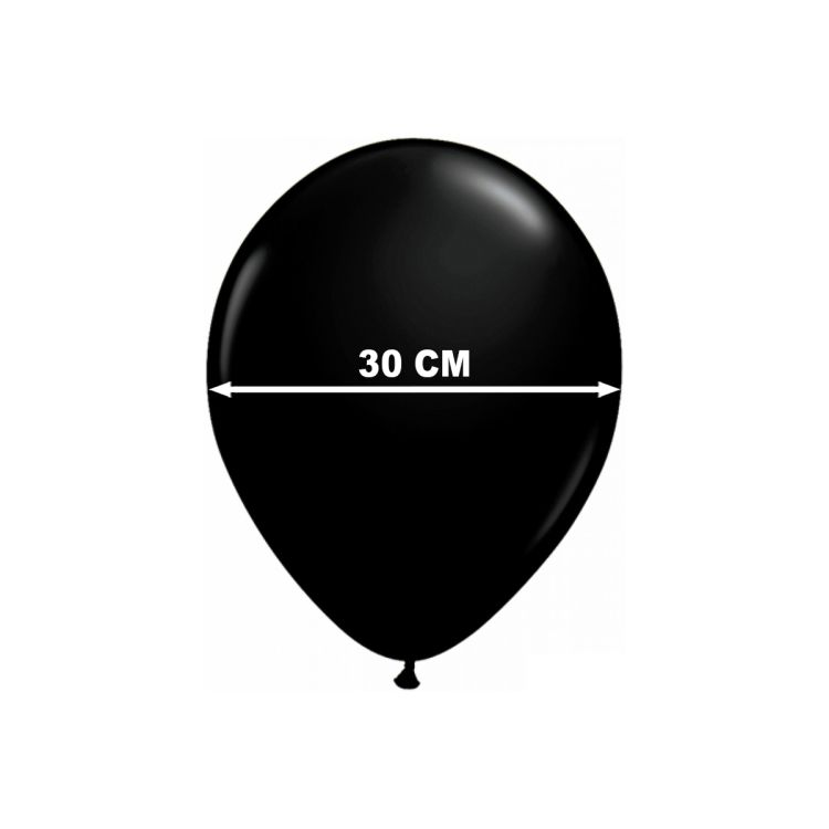 11 baloane negre cu cifre aurii 30 cm
