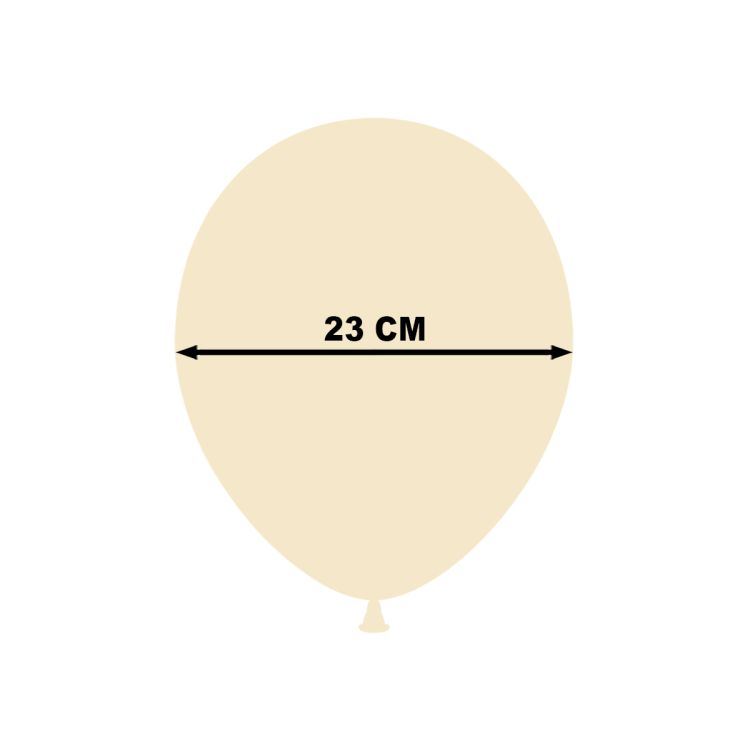 20 baloane crem 23 cm
