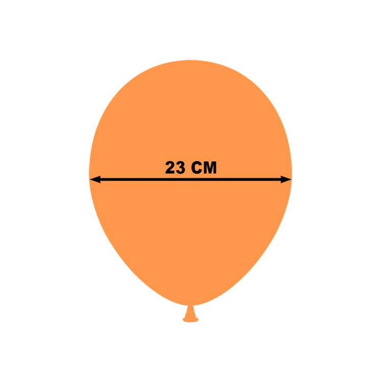 20 baloane portocaliu deschis 23 cm