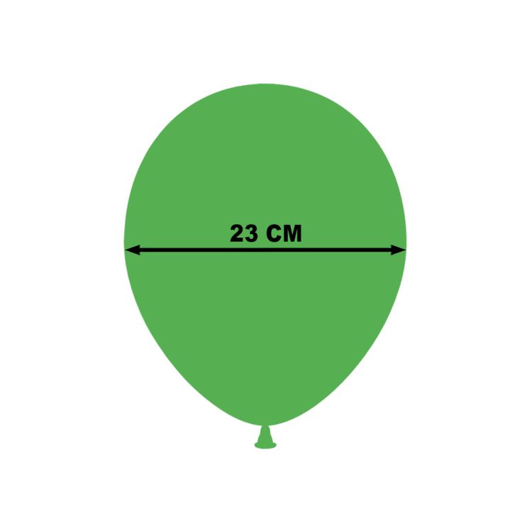 20 baloane verde deschis 23 cm