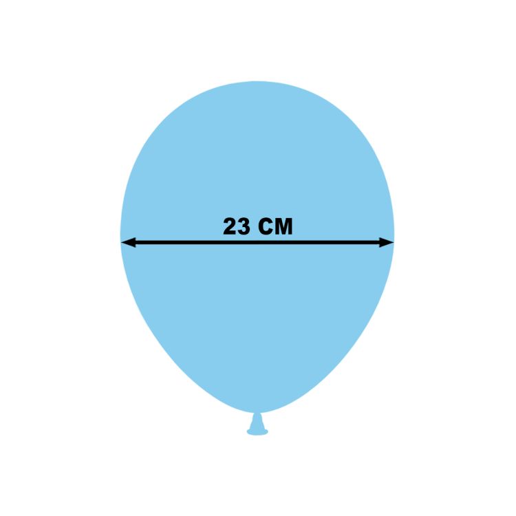 50 baloane bleu deschis 23 cm