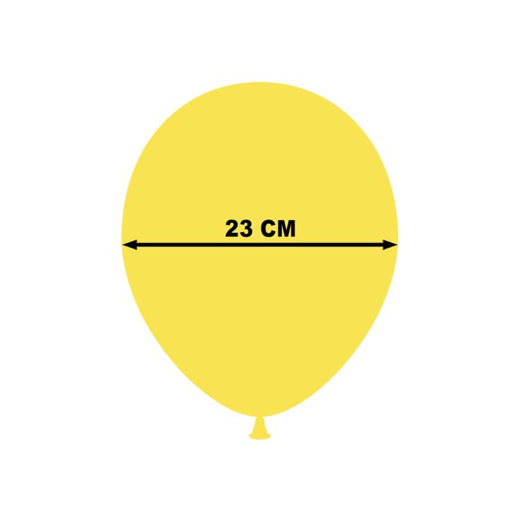 50 baloane galbene 23 cm