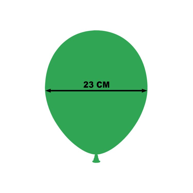 50 baloane verzi 23 cm