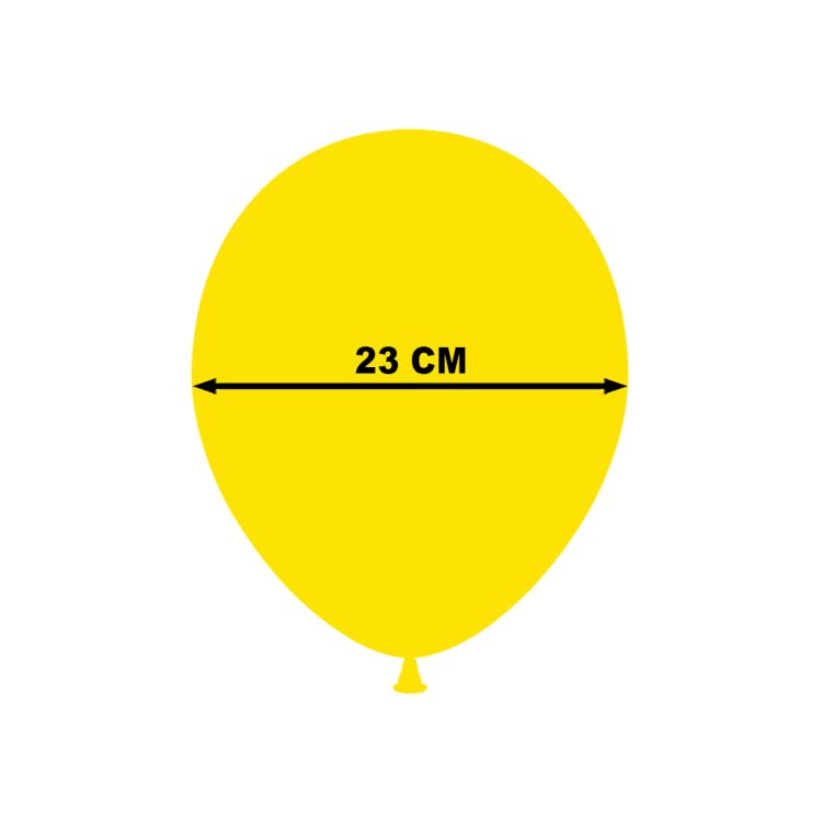 10 baloane galbene 23 cm