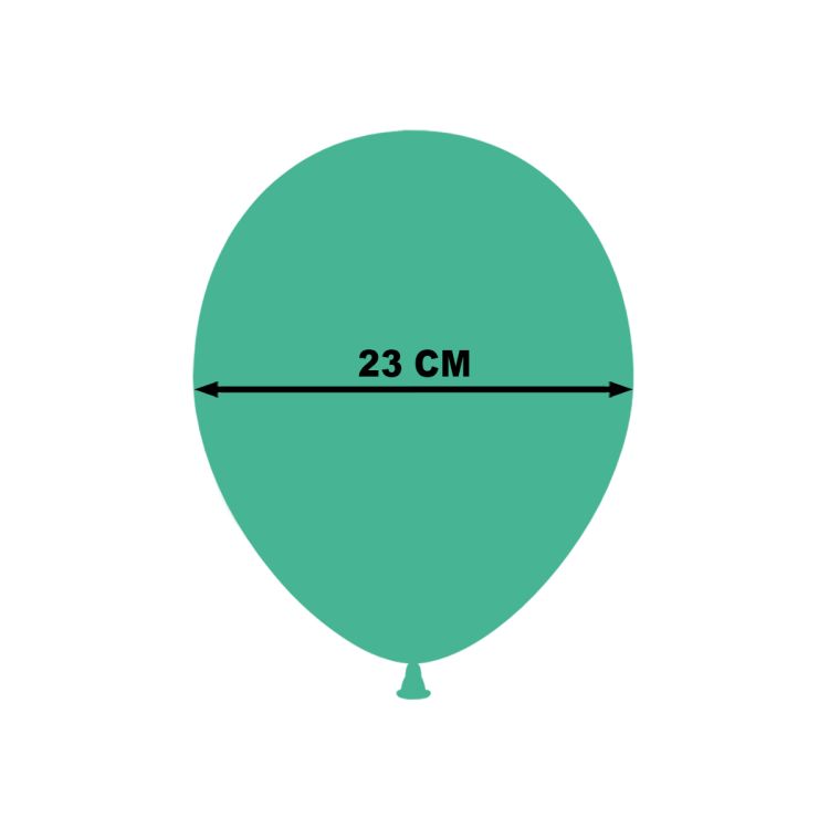50 baloane verde menta 23 cm