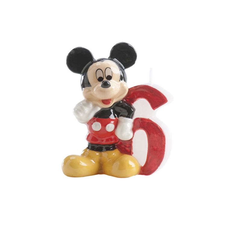 Lumanare 3D pentru tort Mickey Mouse cifra 6