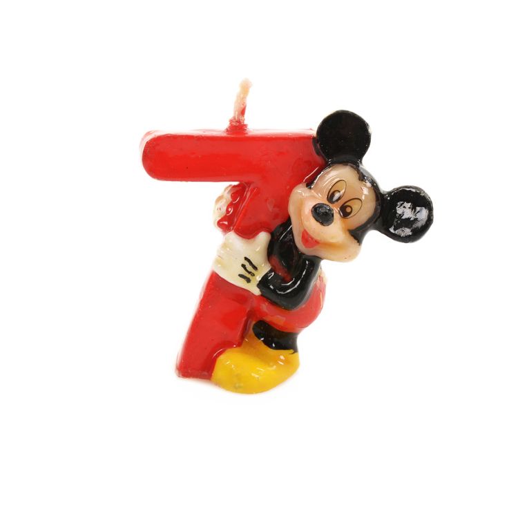 Lumanare 3D pentru tort Mickey Mouse, cifra 7