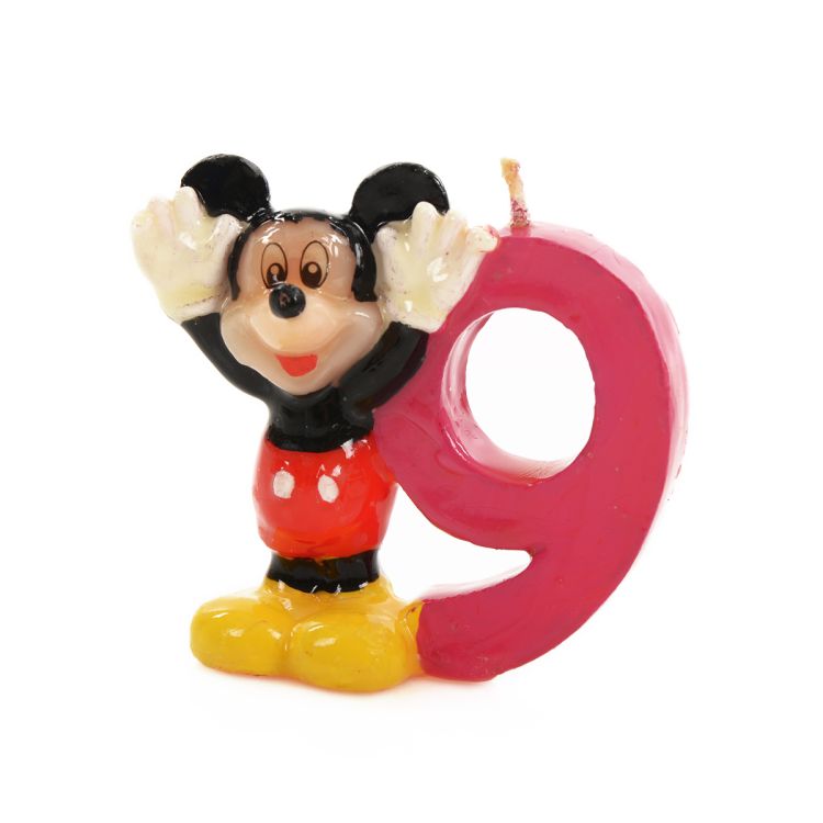 Lumanare 3D pentru tort Mickey Mouse, cifra 9
