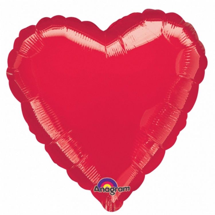 Balon folie inima rosie 45 cm