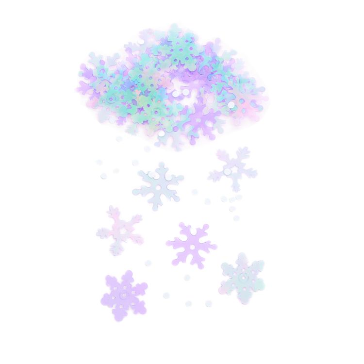 Confetti iridescente fulgi de nea
