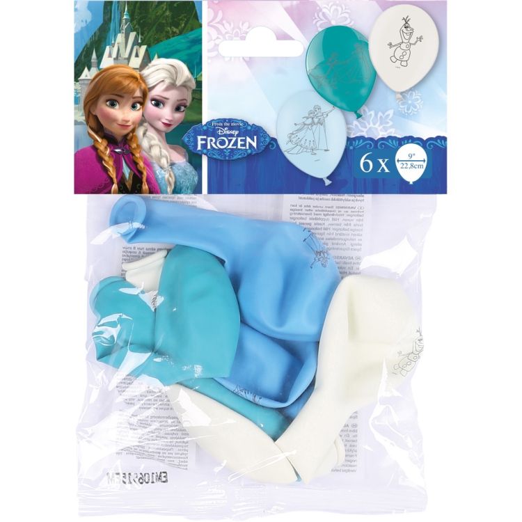 Set de 6 baloane de latex Frozen 22 cm