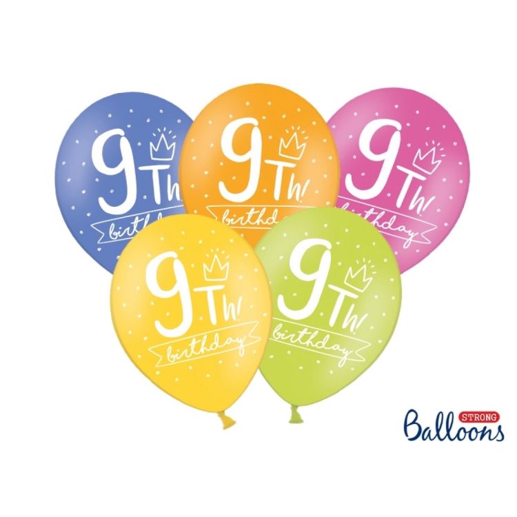 10 baloane cifra 9 - 30 cm