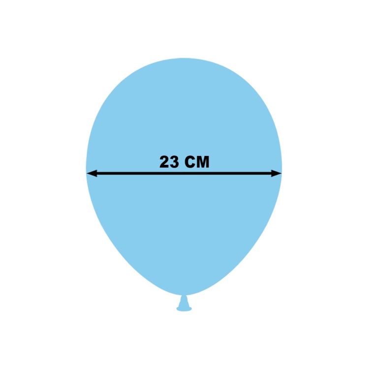 100 baloane bleu 23 cm