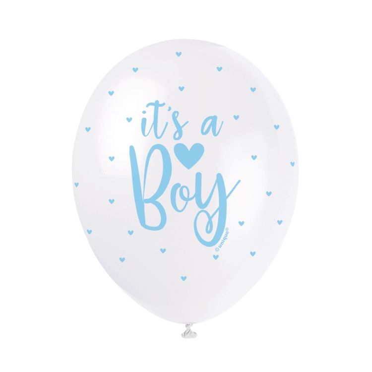 5 baloane latex It's a Boy - 30 cm