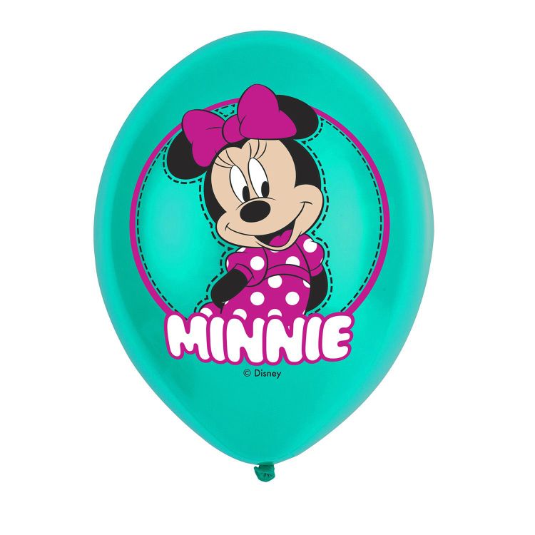 6 baloane latex Minnie Mouse - 27.5 cm