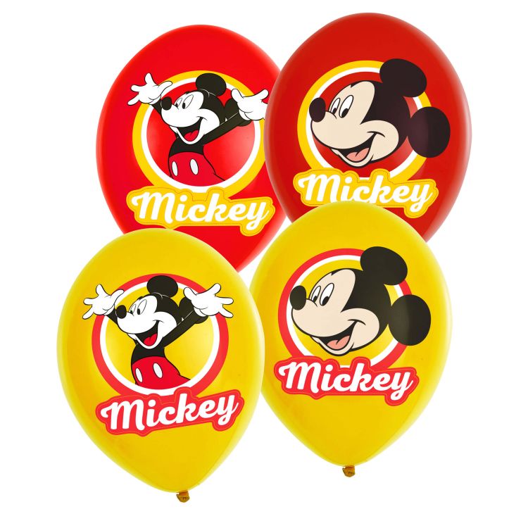 6 baloane Mickey Mouse - 27,5 cm