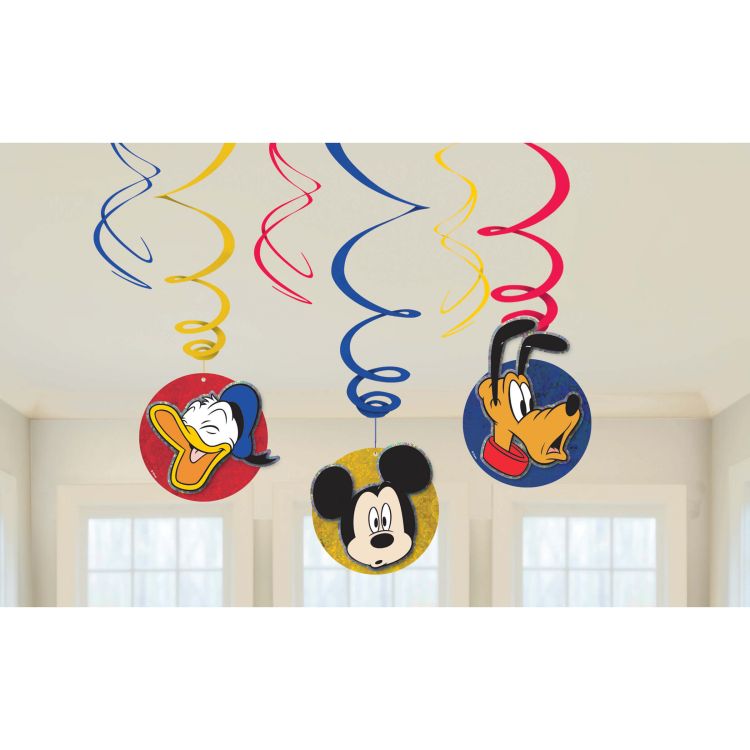 6 spirale decorative Mickey Mouse party