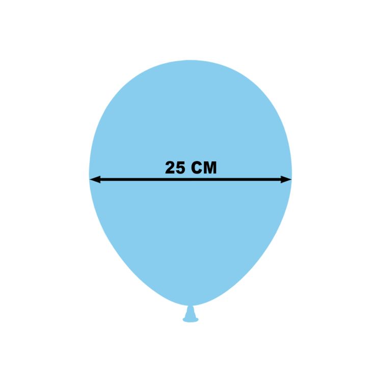 Baloane latex bleu deschis 25 cm - 100 buc