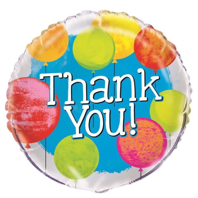 Balon folie Thank you - 45 cm
