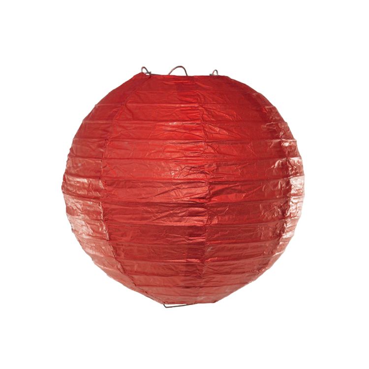 Lampion decorativ rosu 25 cm