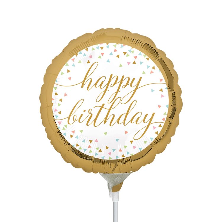 Mini balon Happy Birthday - 23 cm