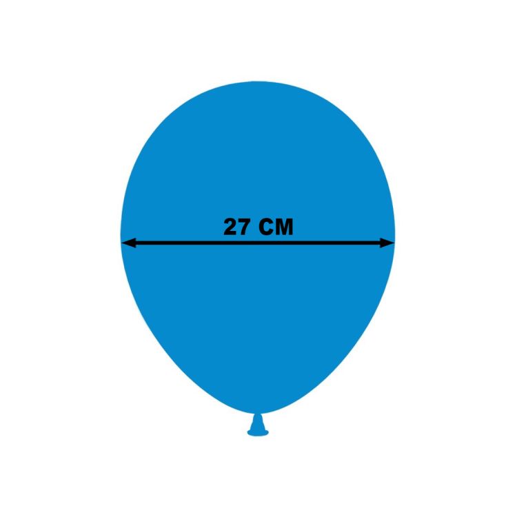 10 baloane albastru metalic - 27 cm