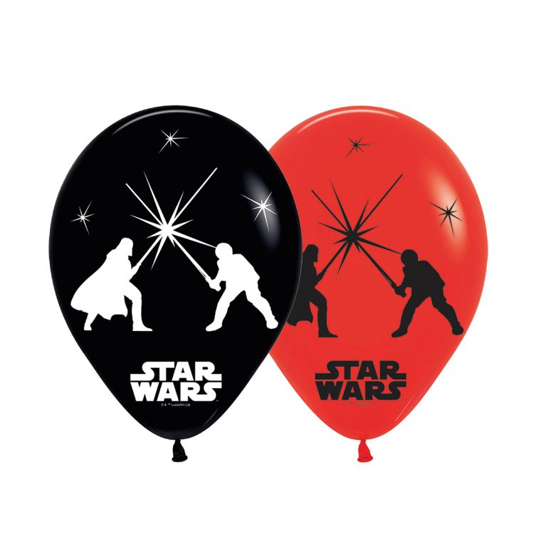 5 baloane Star Wars cu led - 27.5 cm