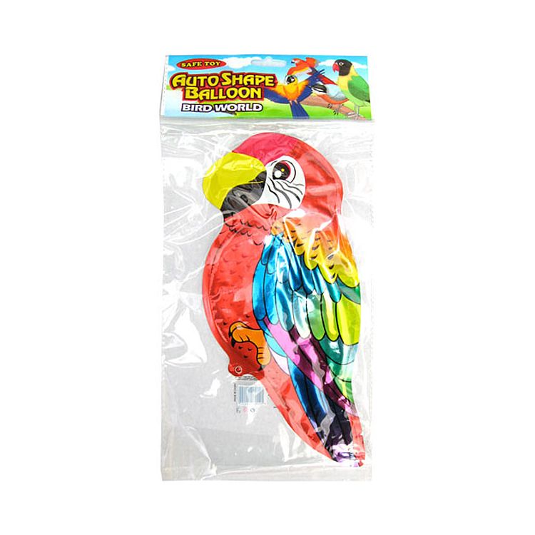 Balon papagal cu autoumflare din folie metalizata - 26 cm