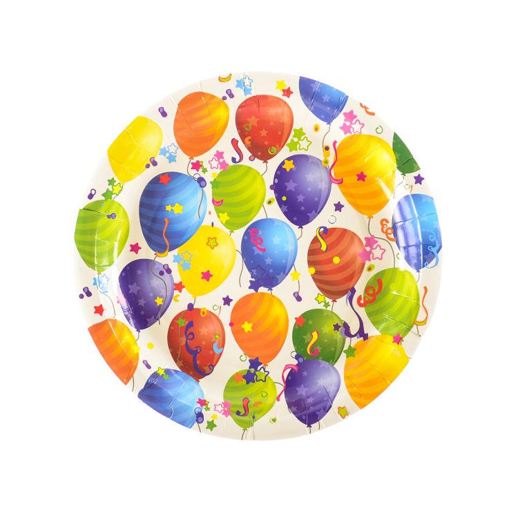 10 Farfurii party cu baloane - 18 cm