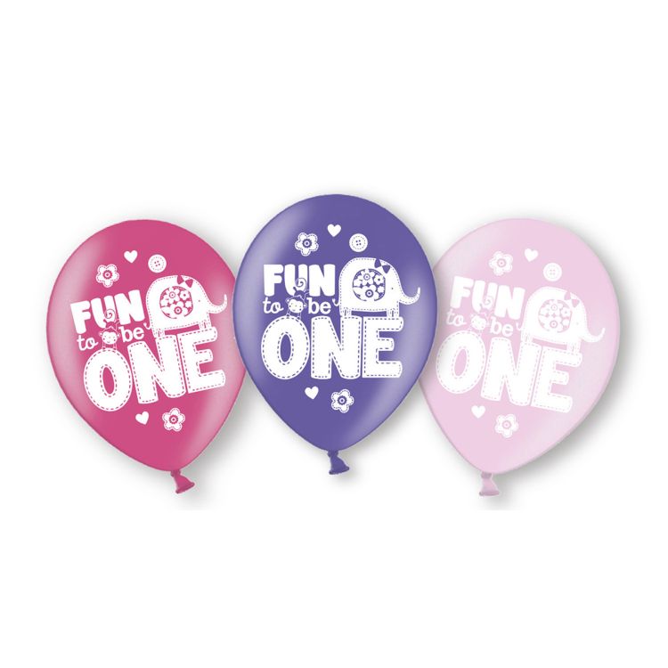 6 baloane fetite Fun to be One - 27.5 cm